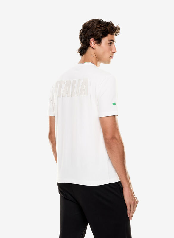 T-SHIRT ITALIA TEAM IN JERSEY STRETCH, M0217 WHT, medium