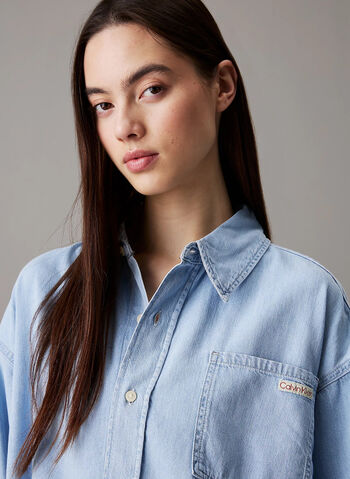CAMICIA IN JEANS OVER, 1AA CHIARO, small