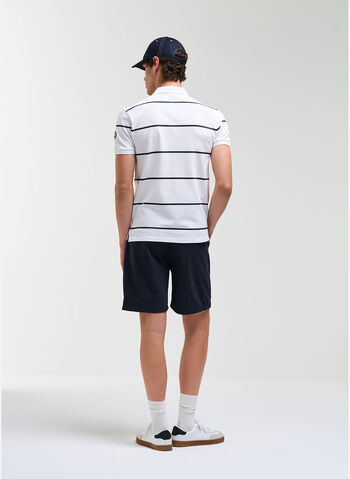 POLO IN PIQU&Eacute; A RIGHE, 01 WHT, small
