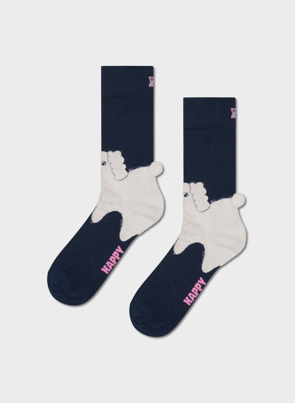 CALZA FLUFFY DOG UNISEX, NAVY, medium