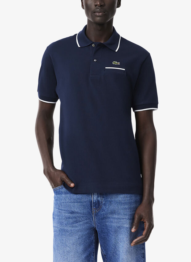 POLO PIQUET CON TASCHINO, HHW NVY, large