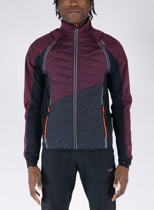 GIACCA IBRIDA UNLIMITECH CON MANICHE STACCABILI, 39UP BURGUNDYANTR, large