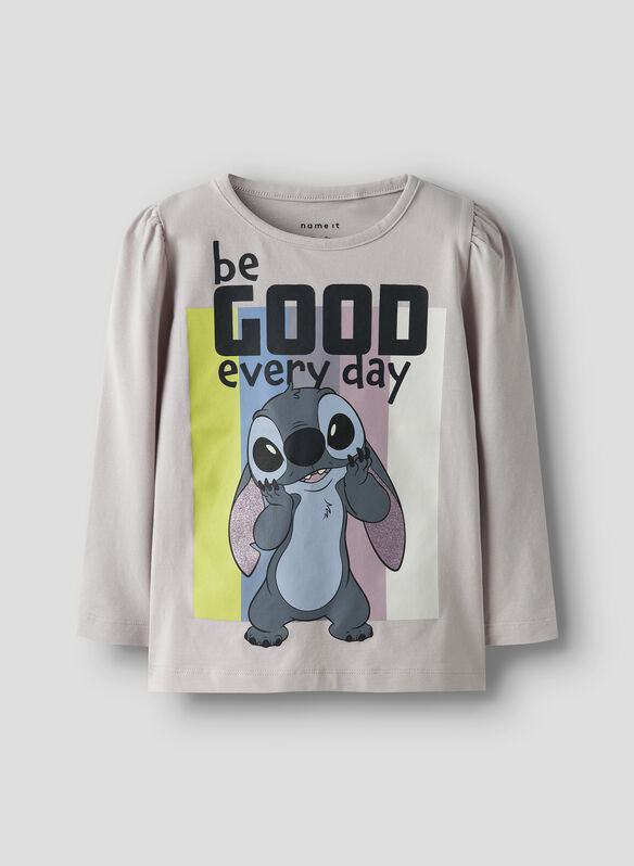 T-SHIRT STITCH BAMBINA, LILAC MARBLE, medium