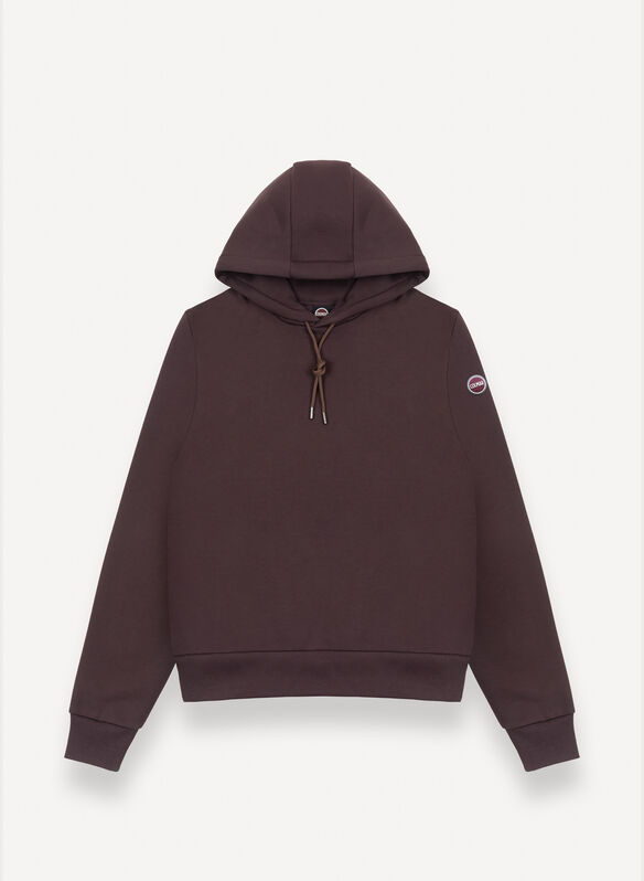FELPA COTTON HOODIE, 790 COFFEE, medium