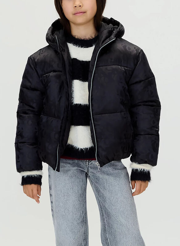 GIUBBOTTO CON CAPPUCCIO RAGAZZA, BEH BLK, medium