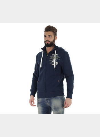 FELPA FULL ZIP RICAMO CUORE , NOTTE, small