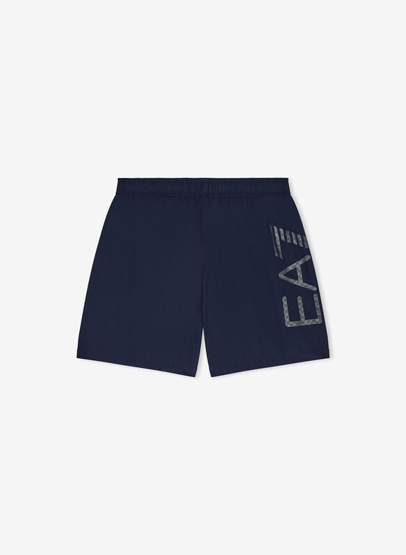 BOXER BEACH LOGO LATERALE RAGAZZO, MB010 NVYSILVER, medium
