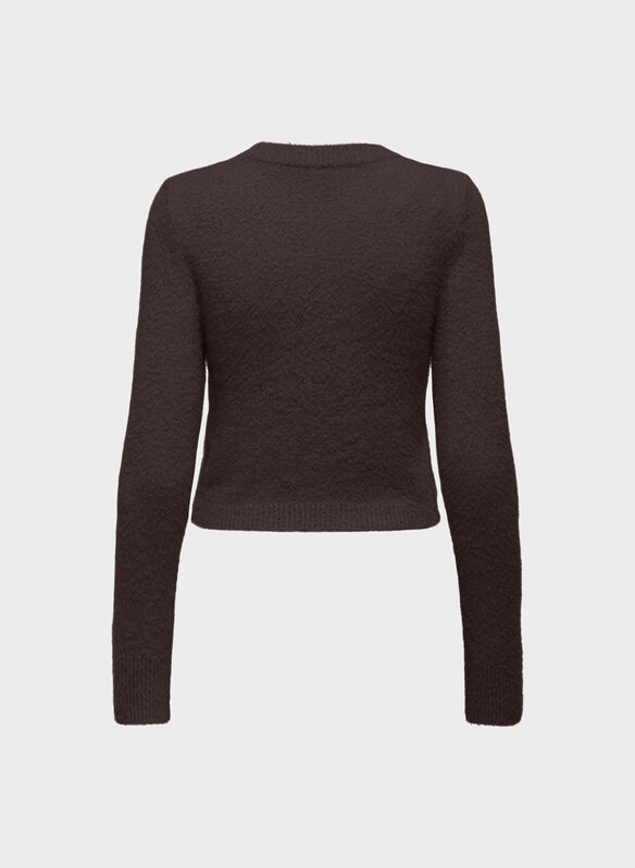 MAGLIONE PETRA, SEAL BROWN, medium