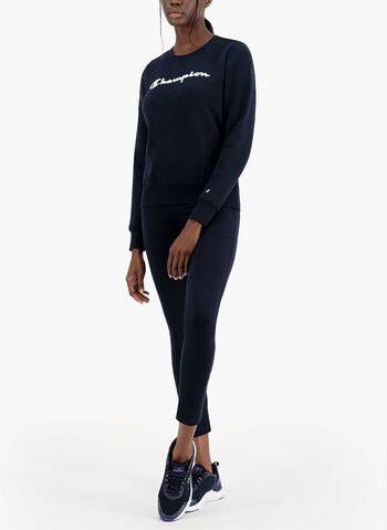 FELPA CON LOGO ESTESO STAMPATO, BS501NVY, small