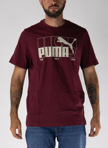 T-SHIRT CON LOGO ESS NO. 1, 96 BORDEAUX, small