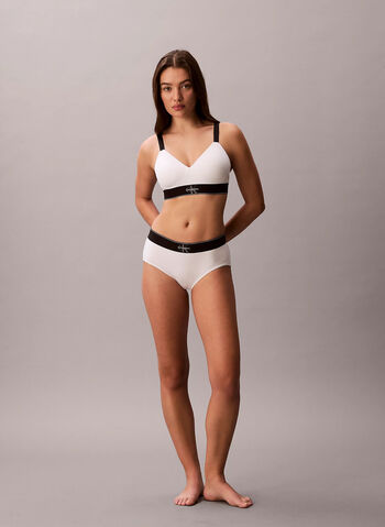 REGGISENO LEGGERMENTE FODERATA GRAPHIC MONOGRAM MICROFIBRE STRETCH, 100 WHT, small