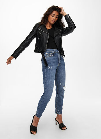 GIACCA VERA DA MOTOCICLISTA IN PELLE SINTETICA, , small