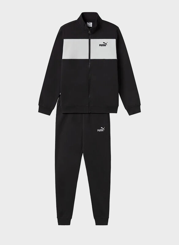 TUTA ESS FULL ZIP RAGAZZO, 01 BLKWHT, medium