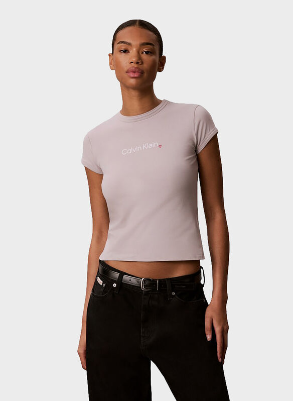 T-SHIRT HEART, QCF BEIGE, medium