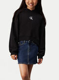 FELPA HOODIE CON LOGO RAGAZZA, BEH BLK, thumb