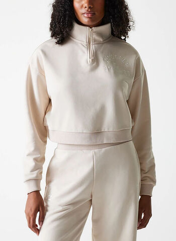 FELPA HALF ZIP LA DODGERS MLB TONAL, PANNA, small