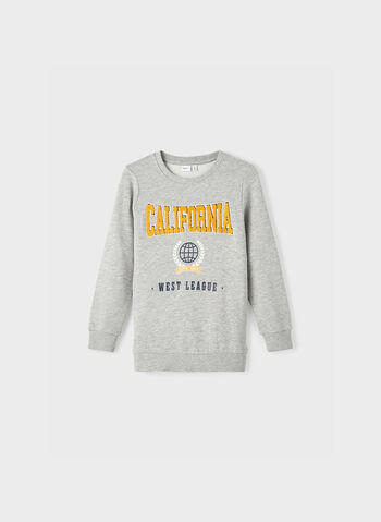 FELPA LAUGE RAGAZZO, GREY MELANGE, small