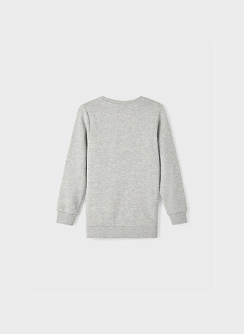 FELPA LAUGE RAGAZZO, GREY MELANGE, small