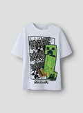 T-SHIRT MINECRAFT RAGAZZO, BRIGHT WHITE, thumb