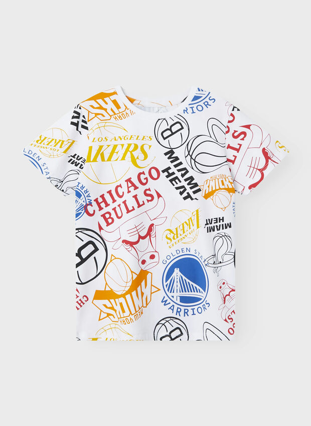 T-SHIRT MOTMAN NBA CHICAGO BULLS RAGAZZO, BRIGHT WHITE, large