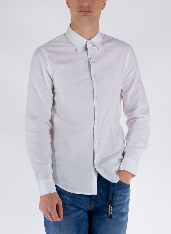CAMICIA OXFORD SLIM ESSENTIAL, 0130 WHT, medium