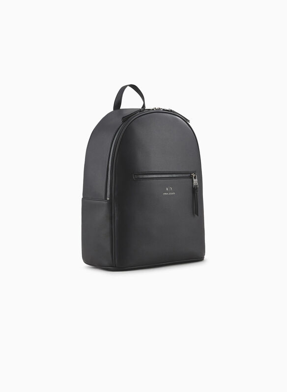 ZAINO SEMI-RIGIDO CON TASCA ESTERNA UNISEX, 00020 BLK, medium