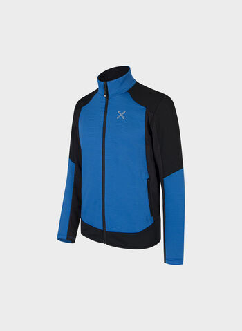 PILE FULL ZIP STRETCH OUTDOOR, 26 BLKBLUE, small