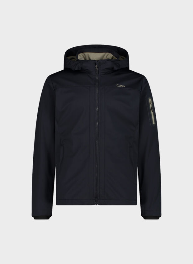 GIACCA IN LIGHT SOFTSHELL CON CAPPUCCIO STACCABILE, 05UT SAGE, large