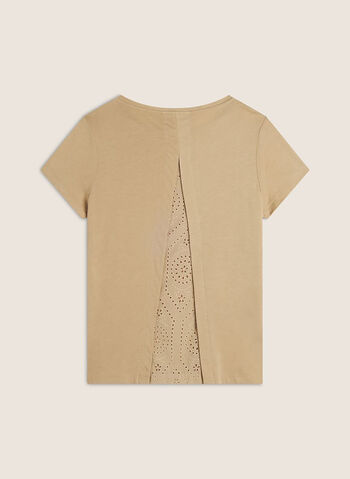 T-SHIRT CON INSERTO POSTERIORE IN SANGALLO, Z80 SABBIA, small