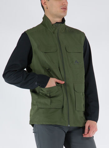 GIACCA SMANICATA WALKER IV MULTITASCHE, OLIVE, small