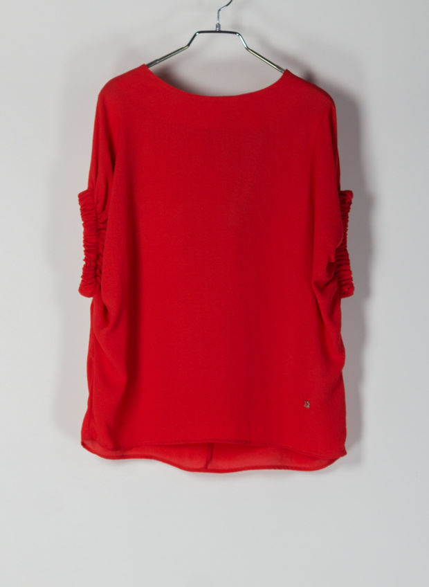 BLUSA FIOCCO POSTERIORE, RED, large