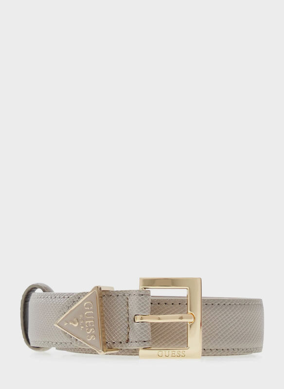 CINTURA LOGO TRIANGOLO NOELLE, TAU AVORIO, medium