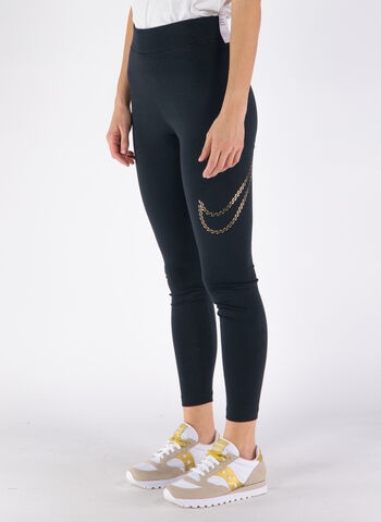LEGGINGS SHINE LOGO, 010 BLK, small