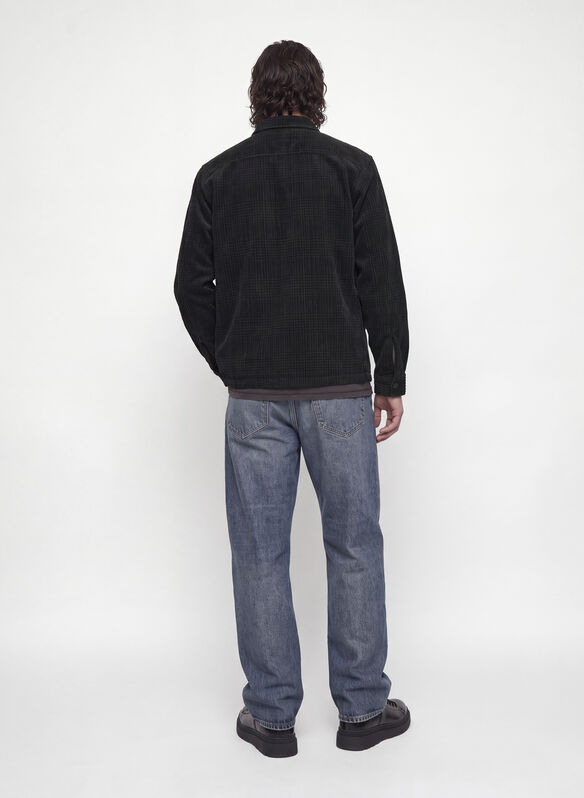 CAMICIA OLIVER OVERSHIRT VELLUTO, BLACK, medium