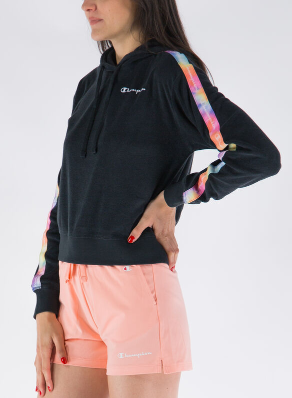 FELPA COLOR RAVE CAPPUCCIO CHIUSO, KK001 BLK, medium