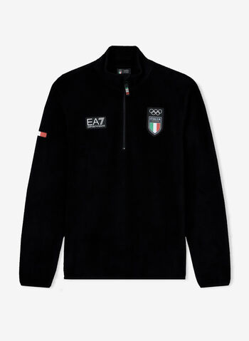 FELPA ITALIA TEAM IN PILE TECNICO POLAR FLEECE, UC001 BLK, small
