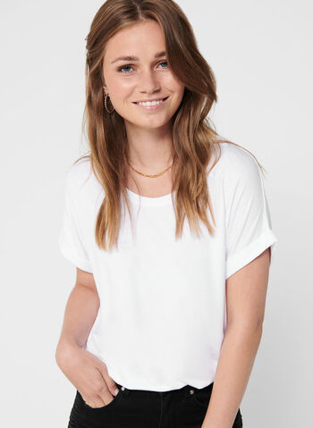T-SHIRT LOOSE, WHT, small
