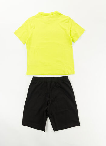 COMPLETINO T-SHIRT+ SHORTS RAGAZZO, 28BM LEMONBLK, small