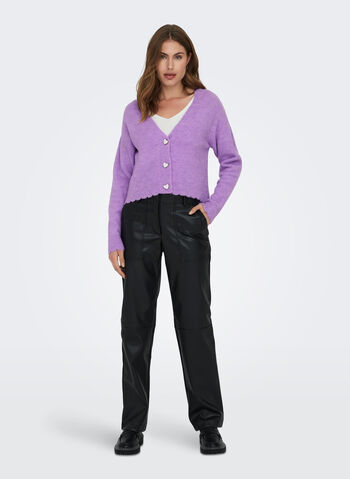 CARDIGAN ROSITTA BOTTONI HEART, LAVENDULA, small