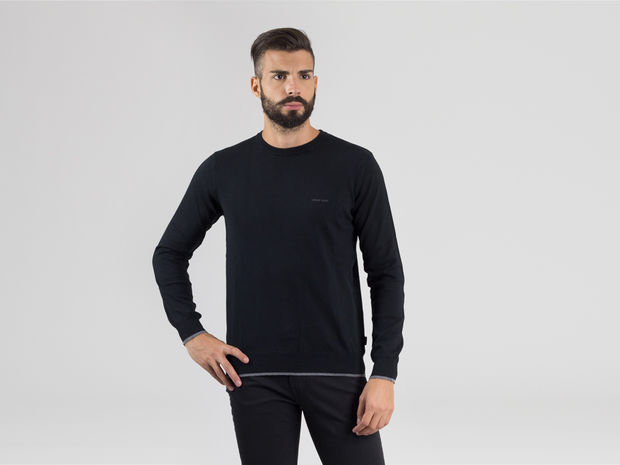 MAGLIONE GIRO TOPPE, 1200NERO, large