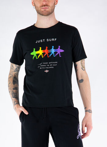 T-SHIRT JUST SURF, 050BLK, small