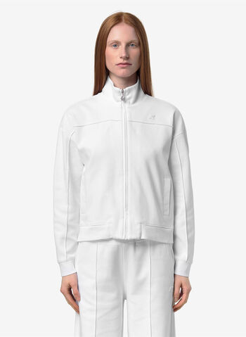 FELPA ARVINNE FULL ZIP INTERLOCK, 001 WHT, small
