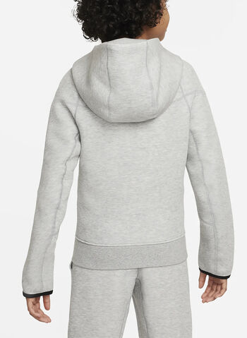 FELPA TECH CON CAPPUCCIO RAGAZZO, 063 GREY, small