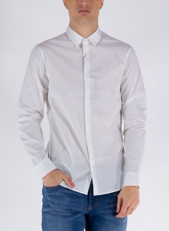 CAMICIA POPELINE STRETCH, 1100WHT, small