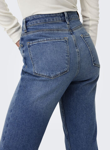 JEANS VITA ALTA STRAIGHT FIT, MEDIUM BLUE DENIM, small