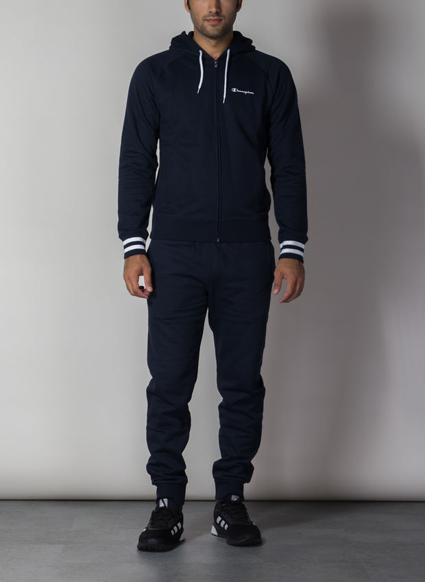 CHAMPION TUTA SPORTIVA CON CAPPUCCIO LOGO Blu Uomo | Sport85