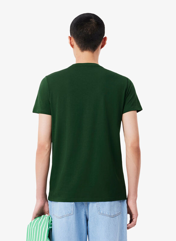 T-SHIRT IN COTONE PIMA, 132 GREEN, medium