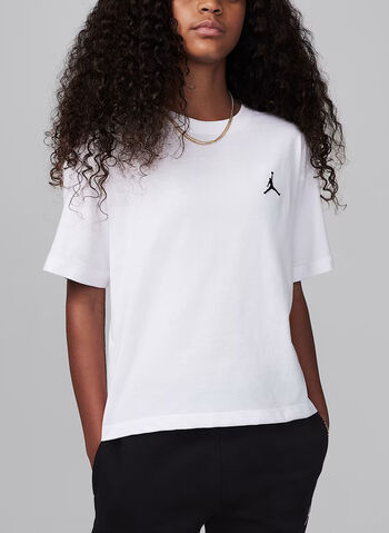 T-SHIRT ESS BROOKLYN JORDAN RAGAZZA, 001 WHT, small