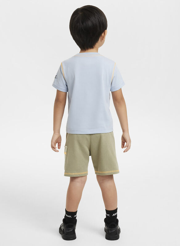 COMPLETO T-SHIRT + SHORTS REIMAGINE BAMBINO, EDR OLIVE CEL, medium