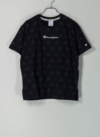 T-SHIRT ALL OVER MICRO LOGO, KL001BLK, small